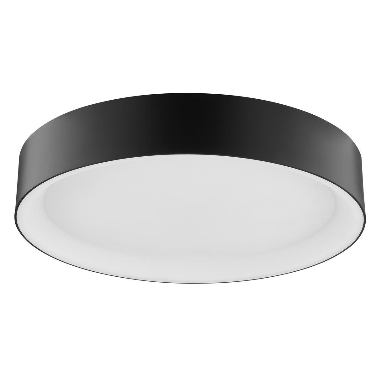 LED DECKENLEUCHTE Larios Schwarz/Weiß 39/39/7,5 cm - Multicolor, Metall (39/39/7.5cm) - Brilliant