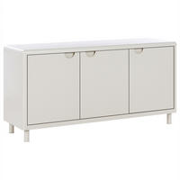 SIDEBOARD se 3 dveřmi Světle béžový Korvo - béžová, kov (140/70/42cm) - Beliani