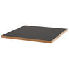 TISCHPLATTE quadratischer 60 cm, Schwarz - Schwarz, Holz (60/2.5/60cm) - Oviala