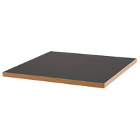TISCHPLATTE quadratischer 60 cm, Schwarz - Schwarz, Holz (60/2.5/60cm) - Oviala