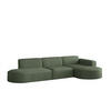 ECKSOFA Palma In Scala - Grün, Holzwerkstoff/Textil (296/165cm) - Fun Möbel