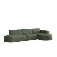 ECKSOFA Palma In Scala - Grün, Holzwerkstoff/Textil (296/165cm) - Fun Möbel
