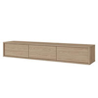 LOWBOARD LIVIA 180x36x32 cm mit 3 Türen Eichefarben - Eichefarben, Holzwerkstoff (180/32/36cm) - MASSENO