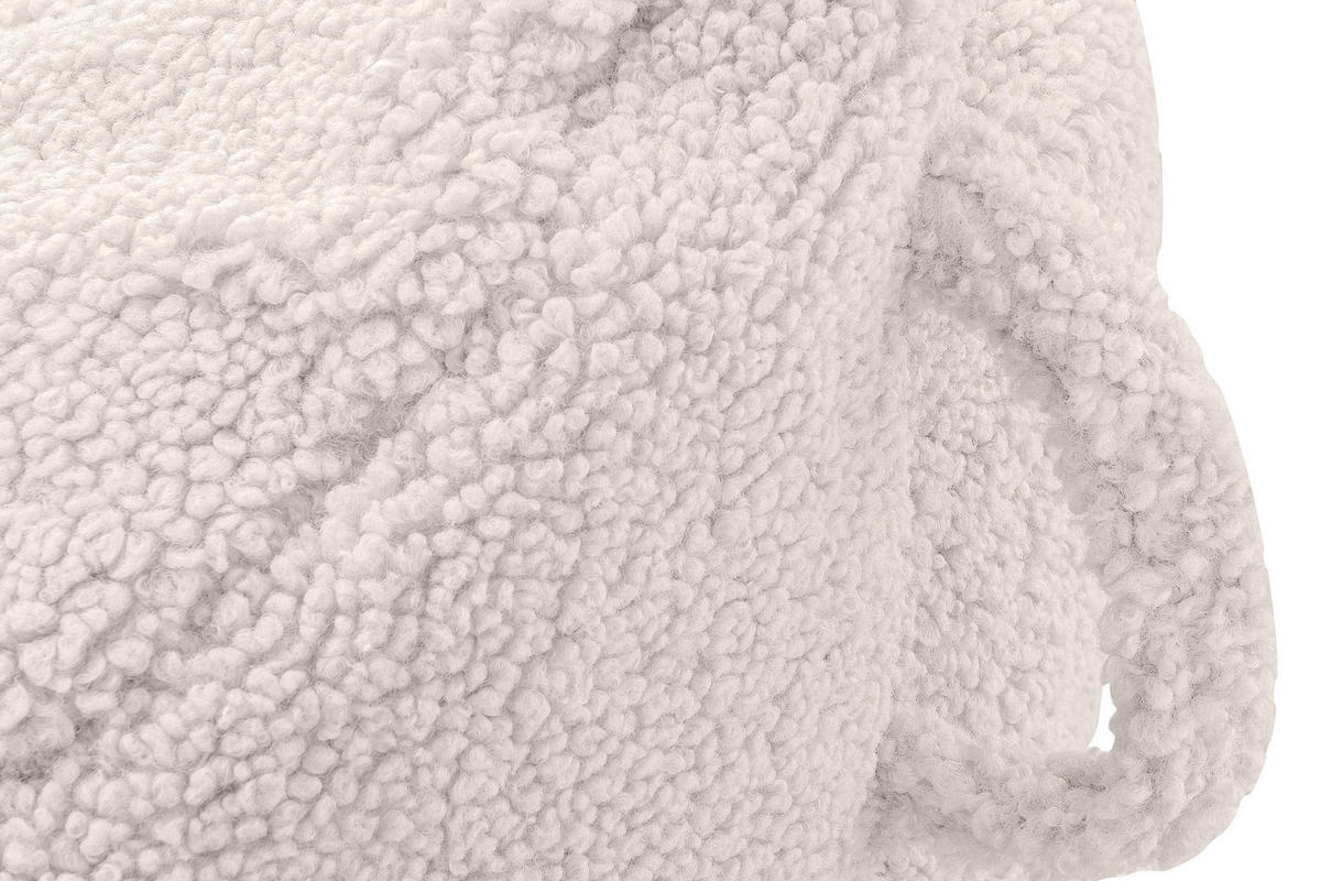 SITZSACK COSMO aus Bouclé, Ecru - Ecru, Textil (85/80/85cm) - KONSIMO®