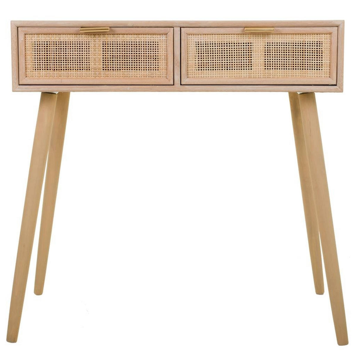 KONSOLENTISCH aus Holz und Gitter, braun, 80x42x79cm - Braun, Holz (42/80/79cm) - Wanderlust
