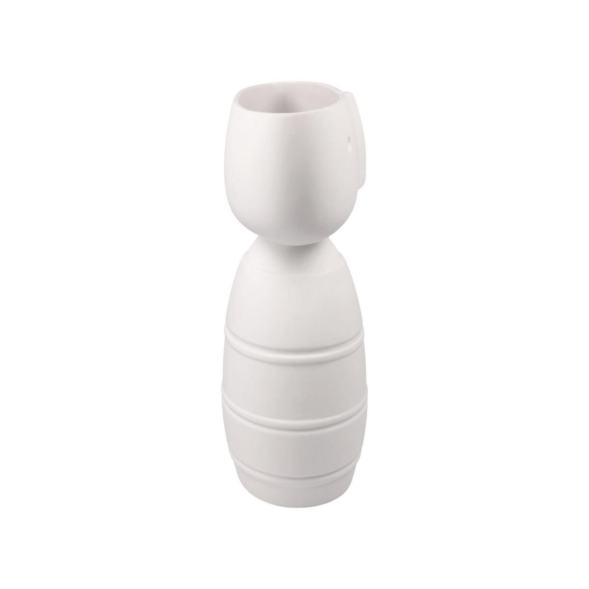 VASE "CARO" Studio 8 Vultus weiß 22 cm - Weiß, Keramik (22cm) - Goebel