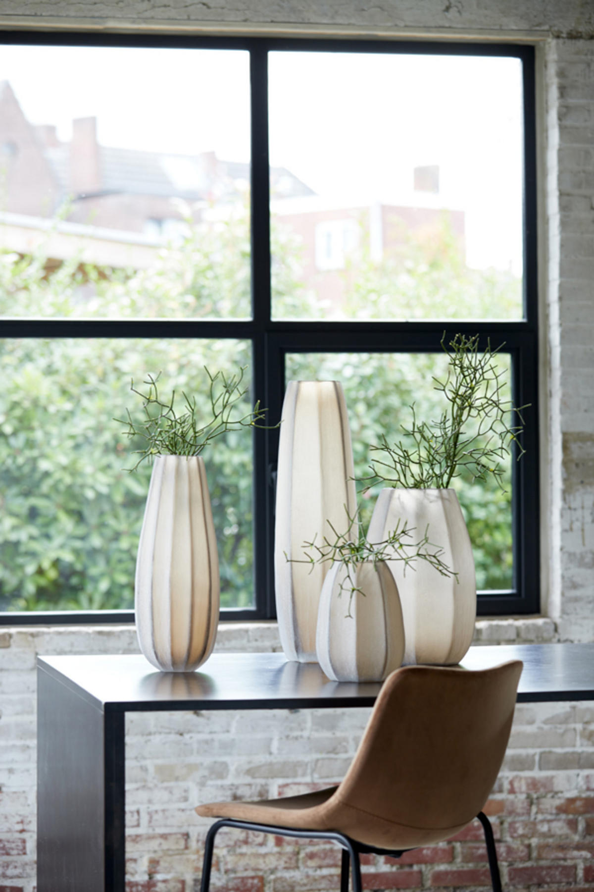 VASE Bradley Braun Ø23/38 cm - Braun, Glas (23/38cm) - Light & Living