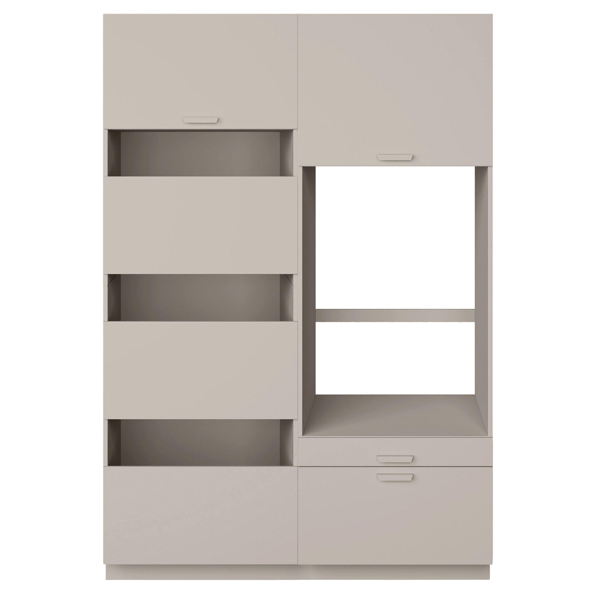 BADEZIMMERMÖBEL-SET Holv Kaschmirgrau 135 cm - Taupe, Holzwerkstoff/Metall (135/200/66cm) - Selsey