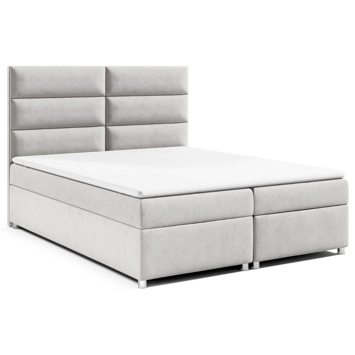 BOXBETT mit Bettkasten Trinity K-4 Bonellfederkern - Silberfarben, Holz/Holzwerkstoff (140/200cm) - Best For Home