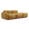 3-SITZER SOFA Rechts Chenille Stoff Gelb - Currygelb/Gelb, Holz/Textil (258/73/95cm) - Makamii