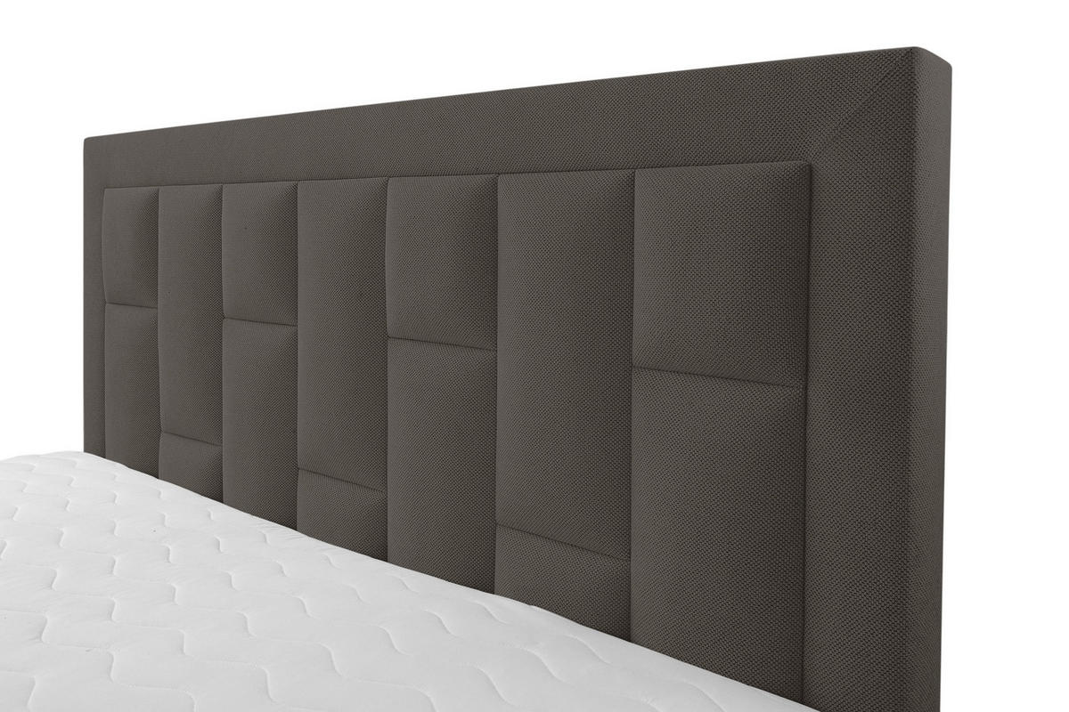 POLSTERBETT VENEZIA mit Kopfteil, 160 x200 cm, Doppelbett mit Bettkasten und Lattenrost aus Strukturstoff, Velourstoff, Frabe: Dunkelgrau - Dunkelgrau, Holz/Kunststoff (160/200cm) - VENASI MÖBEL