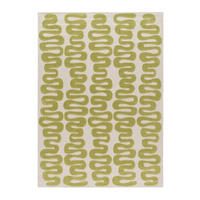 KURZFLORTEPPICH Grün Flashy 160/230 cm - Weiß/Grün, Naturmaterialien/Textil (160/230cm) - Atticgo