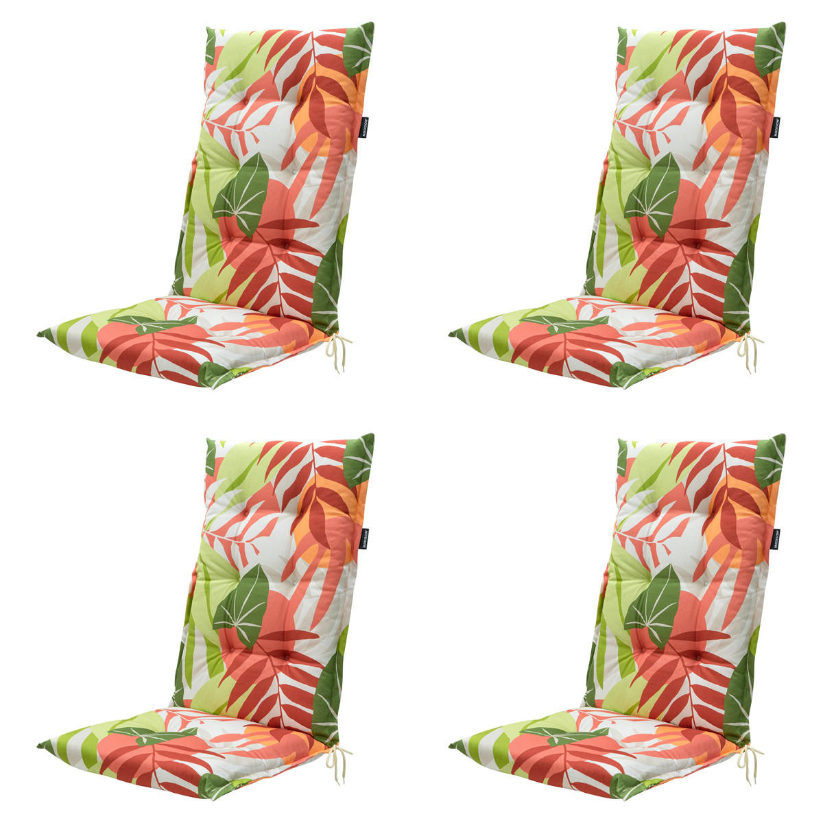 GARTENSTUHLKISSEN Iven 123/50 cm 4er-Set - Rot, Textil (50/7/123cm) - Madison