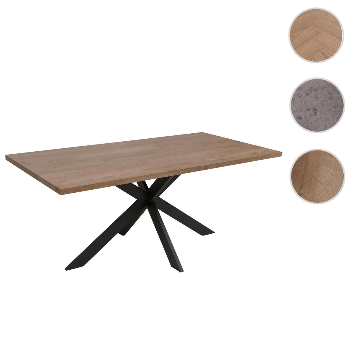 ESSZIMMERTISCH eckig Walnuss Dekor - Walnussfarben, Holzwerkstoff (90/180/76cm) - MCW
