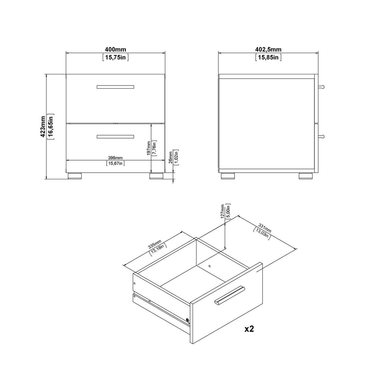 NACHTSCHRANK trüffelfarben - Braun, Holzwerkstoff (40/42/40cm) - ebuy24