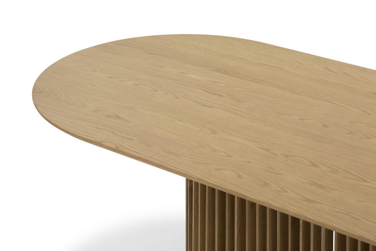 ESSTISCH Franz, Natur Massiveiche - Beige, Holz (220/105/76cm) - WOODEK