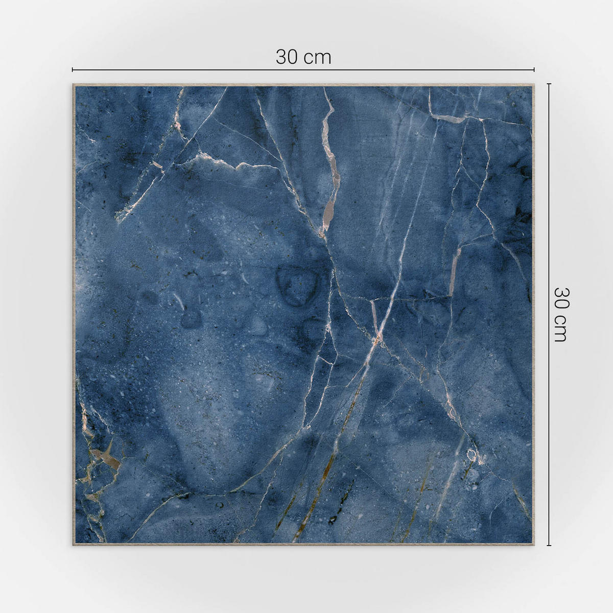 WANDPANEEL 9 Stück 30x30 cm selbstklebend Lazurite - Dunkelblau, Kunststoff (30/1.6/30cm) - Wallfluent