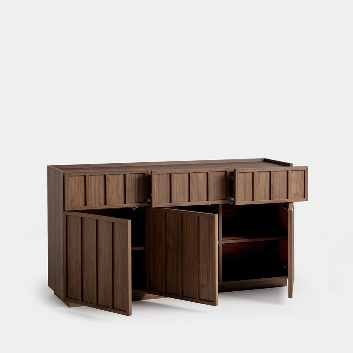 SIDEBOARD GROSSES Kairo Walnuss 150 cm x 80 cm - Walnussfarben, Holzwerkstoff (150/80/40cm) - Klast Home