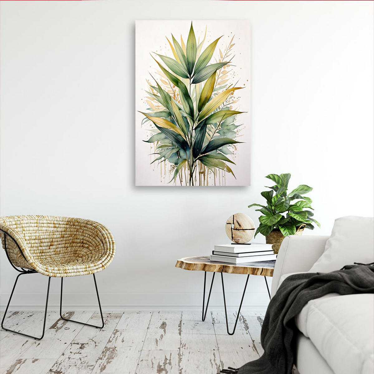 LEINWANDBILD Natur und Botanik 40x60cm - Grün, Textil (40/60cm) - Feeby