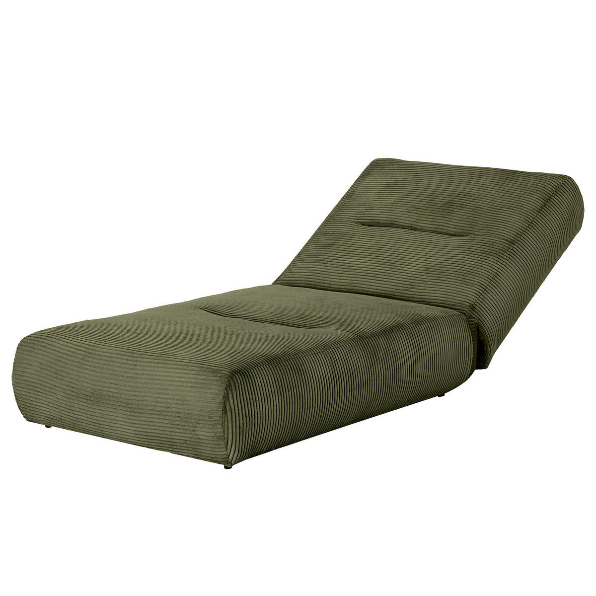 SCHLAFSESSEL - Cordstoff - Grün, Textil (81/88/160cm) - home24