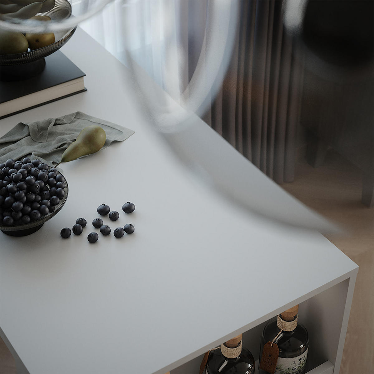 BARTISCH Repose Weiß 57 x 117 cm - Weiß, Holzwerkstoff (117/57/106cm) - Vicco