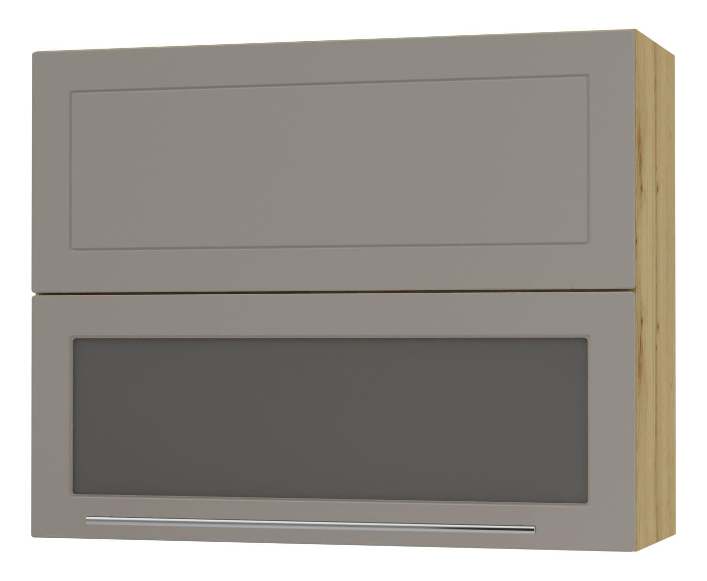 KÜCHENHÄNGESCHRANK Kvantum W8BS/90 Weiß Matt / Eiche Artisan Matt 90 / 32,5 / 72cm - Beige/Eiche Artisan, Holz/Holzwerkstoff (90/72/32.5cm) - Feldmann-Wohnen