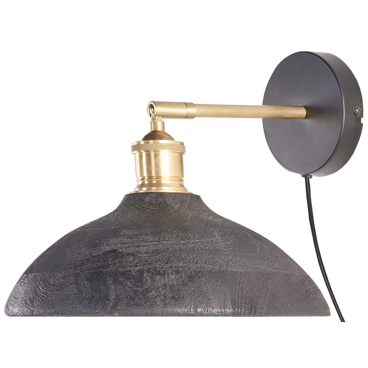 WANDLEUCHTE Yerala 33/29/27 cm - Schwarz, Holz (29/27/33cm) - Beliani