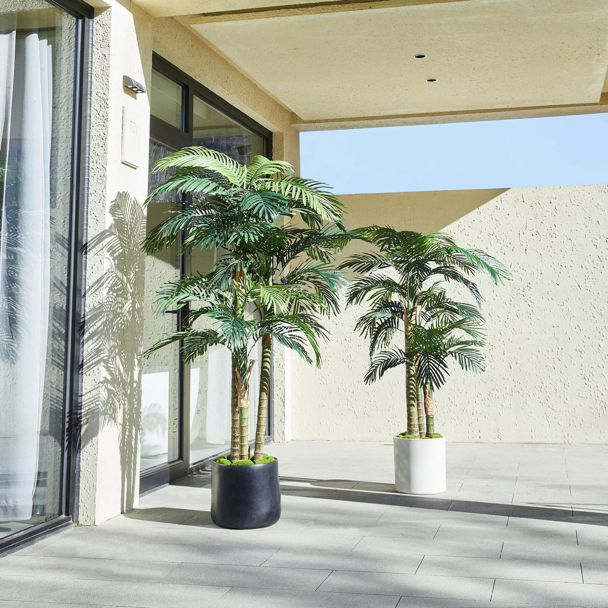 KUNSTBAUM Künstliche Goldfruchtpalme – Saphira 150 cm - Grün, Kunststoff (150cm) - aplanta