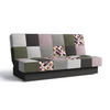 SCHLAFSOFA - Cyprus patchwork - Rosa + Oliv - Rosa, Holz (192/85/92cm) - Möblo