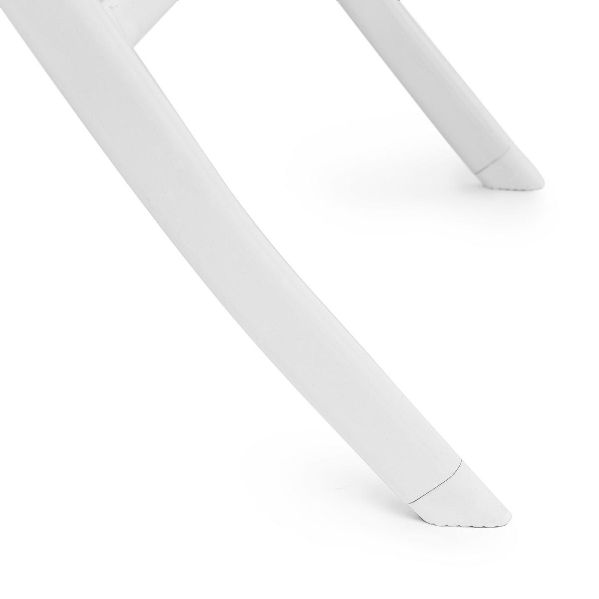 GARTENTISCH - Weiß, Kunststoff/Metall (61.5/61.5/74cm) - Relaxdays