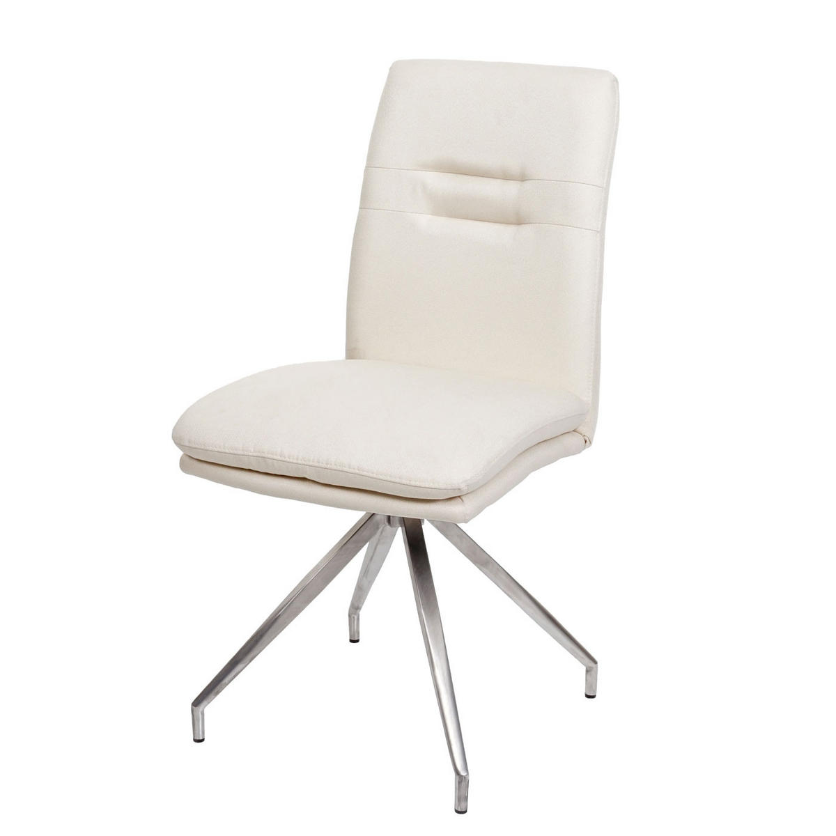 ESSZIMMERSTUHL Cremeweiß 6er-Set - Weiß, Textil (47/90/60cm) - MCW