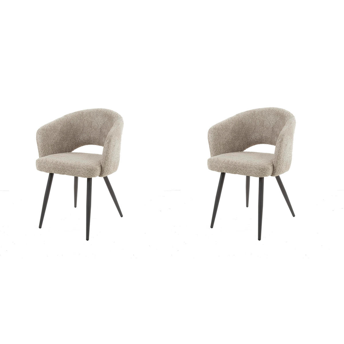 ESSZIMMERSTUHL Salon Beige 56/58/81 cm 2er-Set - Beige, Textil (58/81/56cm) - Hoyz Collection
