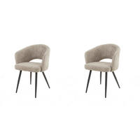 ESSZIMMERSTUHL Salon Beige 56/58/81 cm 2er-Set - Beige, Textil (58/81/56cm) - Hoyz Collection
