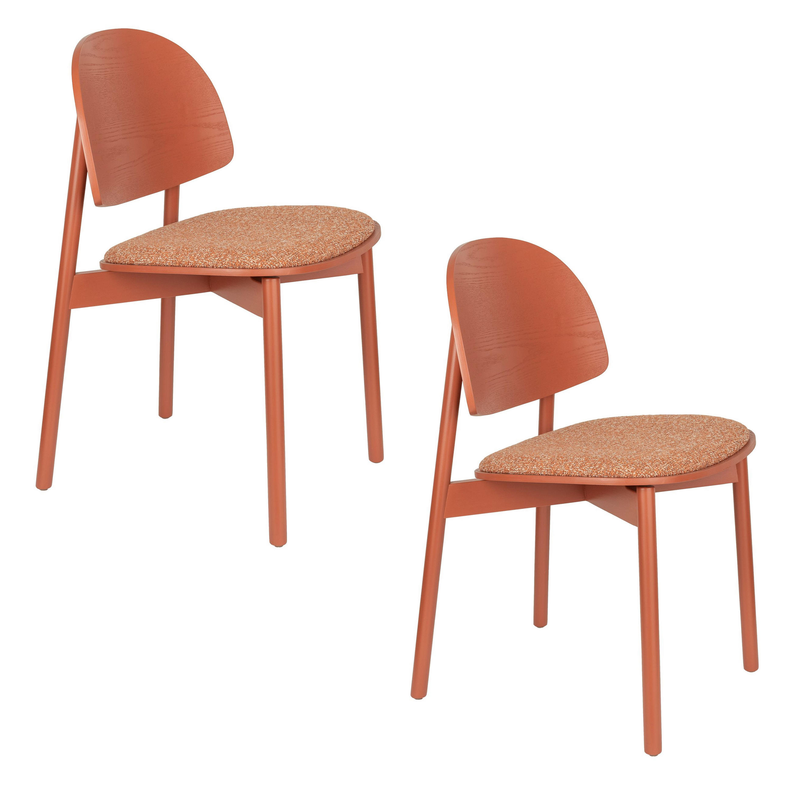 ESSZIMMERSTUHL Sunrise Rot - 2 er Set - Rot, Kunststoff (48.1/81.5/52.3cm) - Zuiver