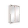 SCHIEBETÜRENSCHRANK Modin 120 - Kaschmir/Schwarz, Holzwerkstoff/Kunststoff (120/216/65cm) - MIRJAN24