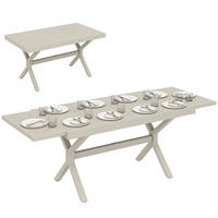 GARTENTISCH,HELLGRAU,1 Stück - Hellgrau, Naturmaterialien (214/85/73cm) - GiPP
