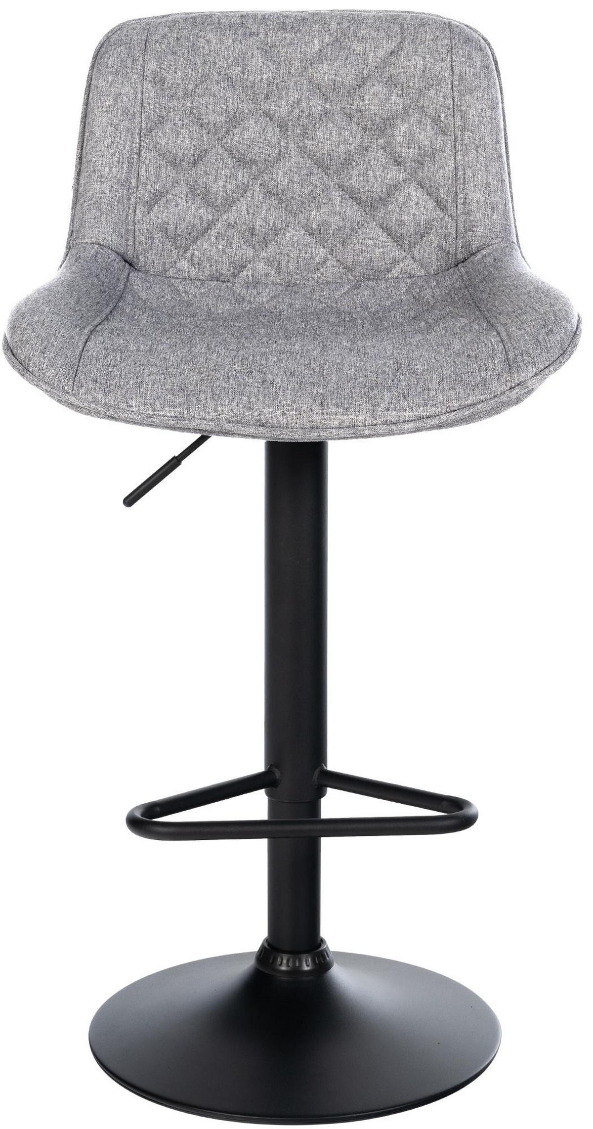 BARHOCKER Stoff Grau - Schwarz/Grau, Textil/Metall (50/84/52cm) - CLP