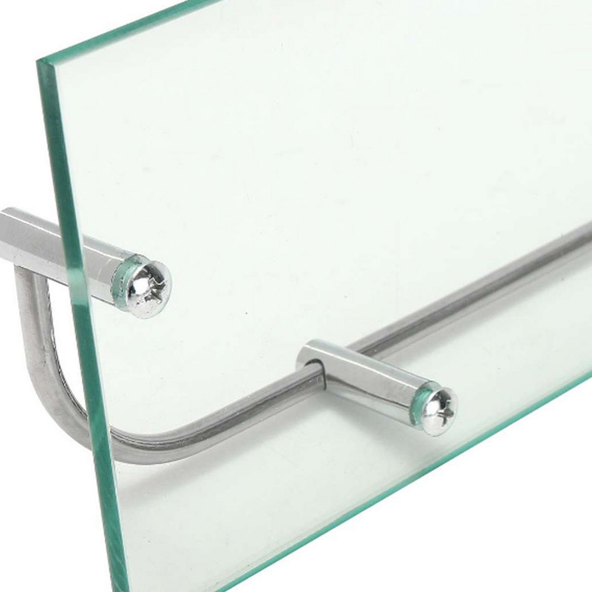 GLASABLAGE 50/11/3.5 cm Badezimmer Wandmontage Glas Transparent - Transparent, Glas/Metall (50/3.5/11cm) - Livingandhome