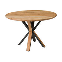 ESSTISCH rund Akazie 120x120x76 natur lackiert - Naturfarben, Holz (120/120/76cm) - Massivmoebel24