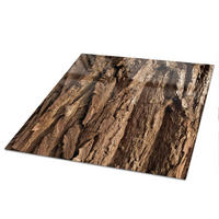 TISCHPLATTE 50x50 cm – Holzstruktur - Türkis, Glas (50/50/0.4cm) - Wallfluent