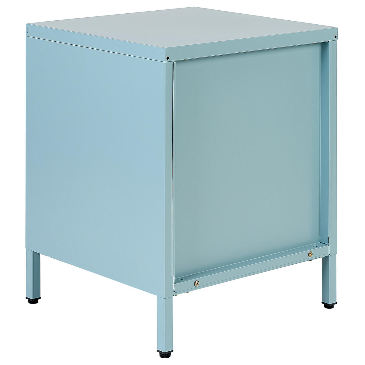 NACHTTISCH hellblau 2 Schubladen Malavi - Blau, Metall (43/55/40cm) - Beliani