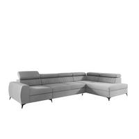 ECKSOFA Toronto Xl - Hellgrau, Holzwerkstoff/Textil (340/200cm) - Fun Möbel