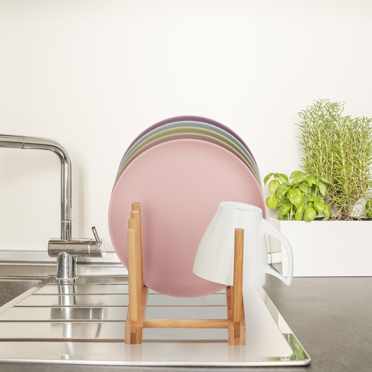 ABTROPFGESTELL - Hellbraun, Holz (34/12/12.5cm) - Relaxdays