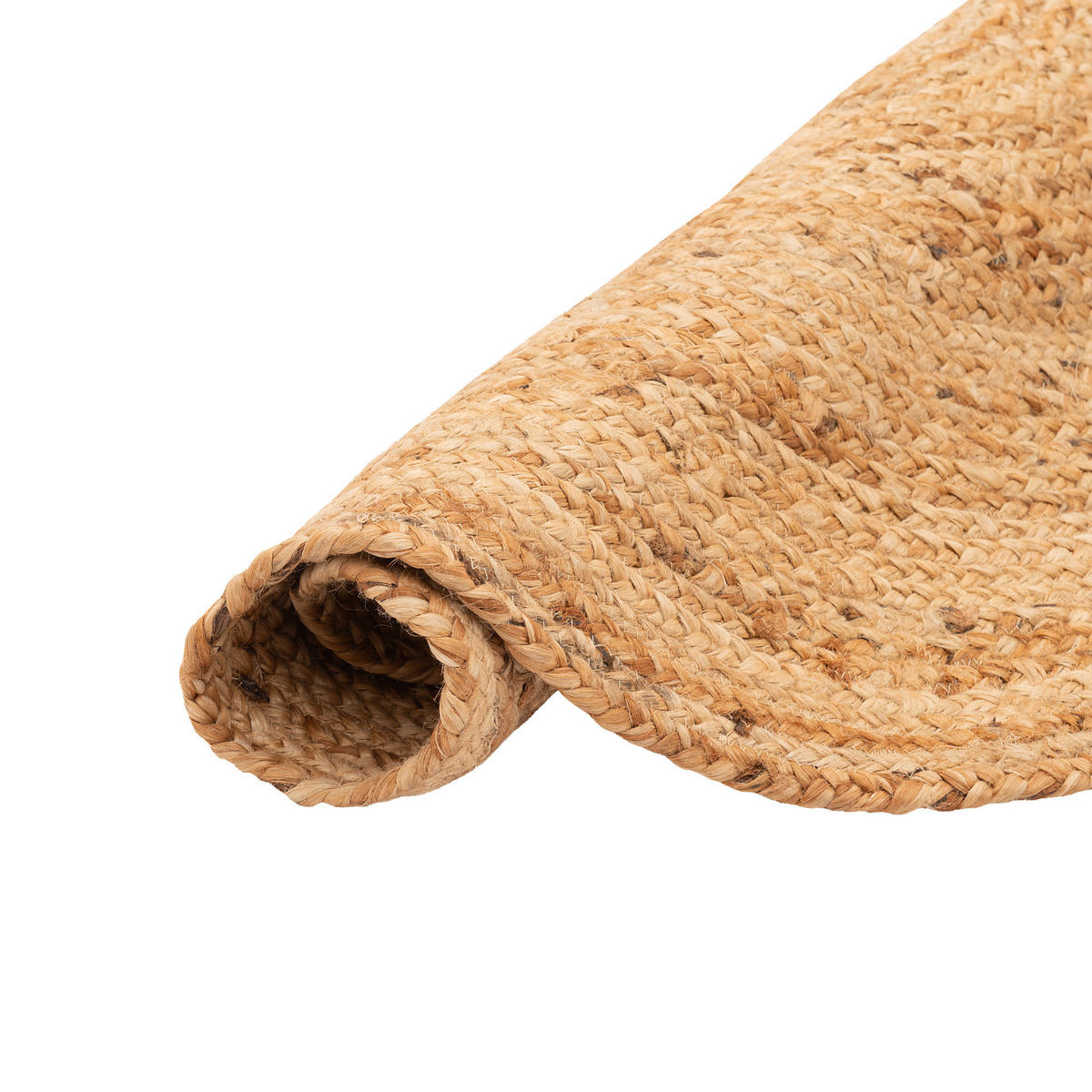 NATURFASER HANDGEFERTIGT JUTE TEPPICH NELE RUND - Beige, Textil (120/120cm) - Pergamon