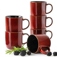 TASSEN-SET BECHER-SET GAMBIA 6-tlg - Rot, Keramik (0.4L) - Ritzenhoff Breker