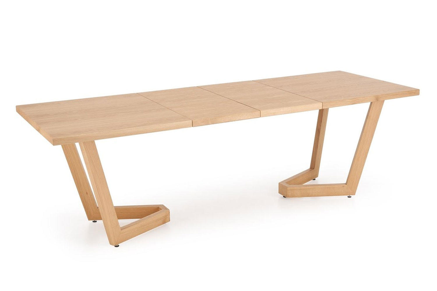 ESSTISCH Massive Eiche Natur 250 / 90 / 77cm - Eichefarben, Holz/Holzwerkstoff (90/250/77cm) - Feldmann-Wohnen
