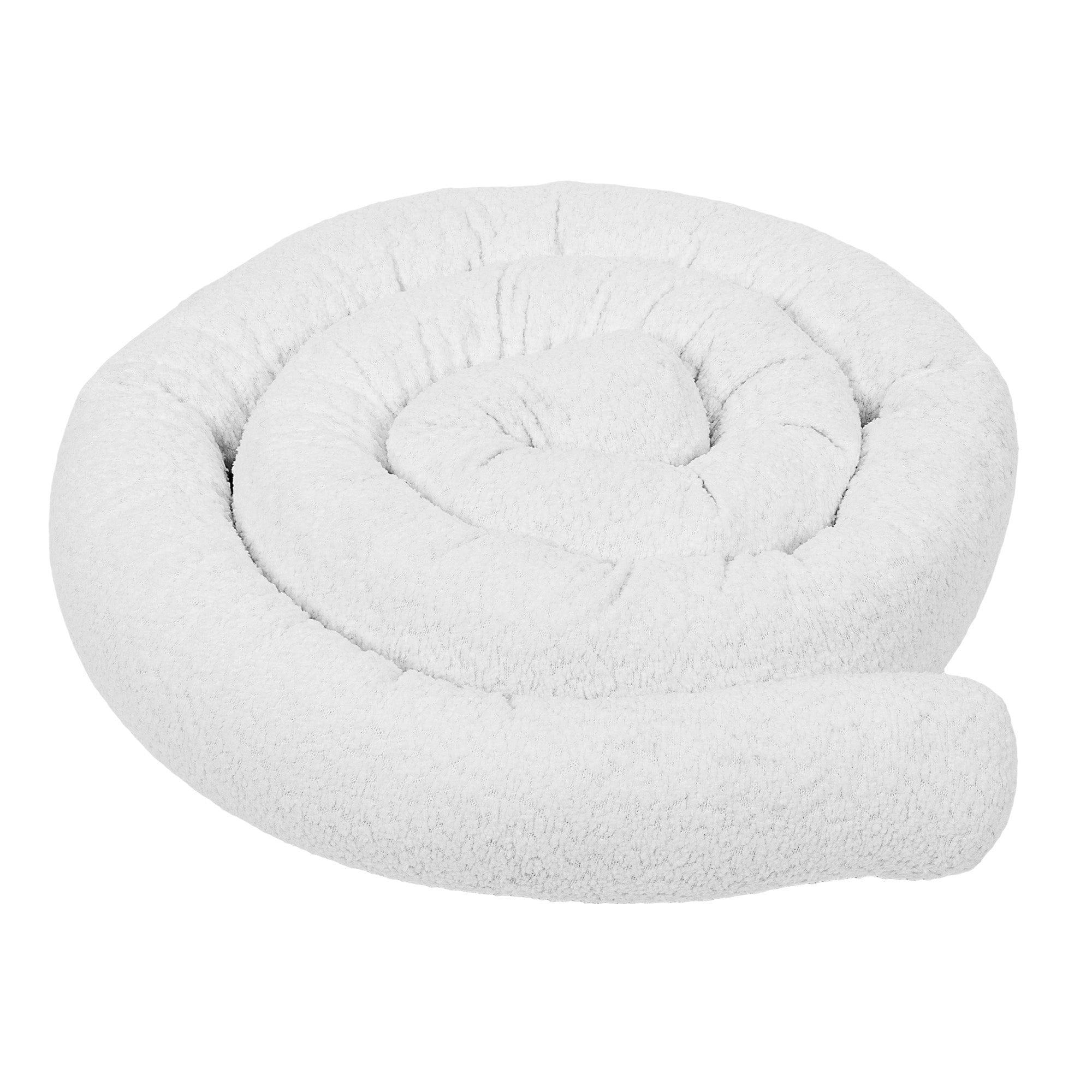 BETTUMRANDUNGSSCHUTZ Bettschlange aus Bouclé, 400 cm - Perlmutt, Textil - MeowBaby