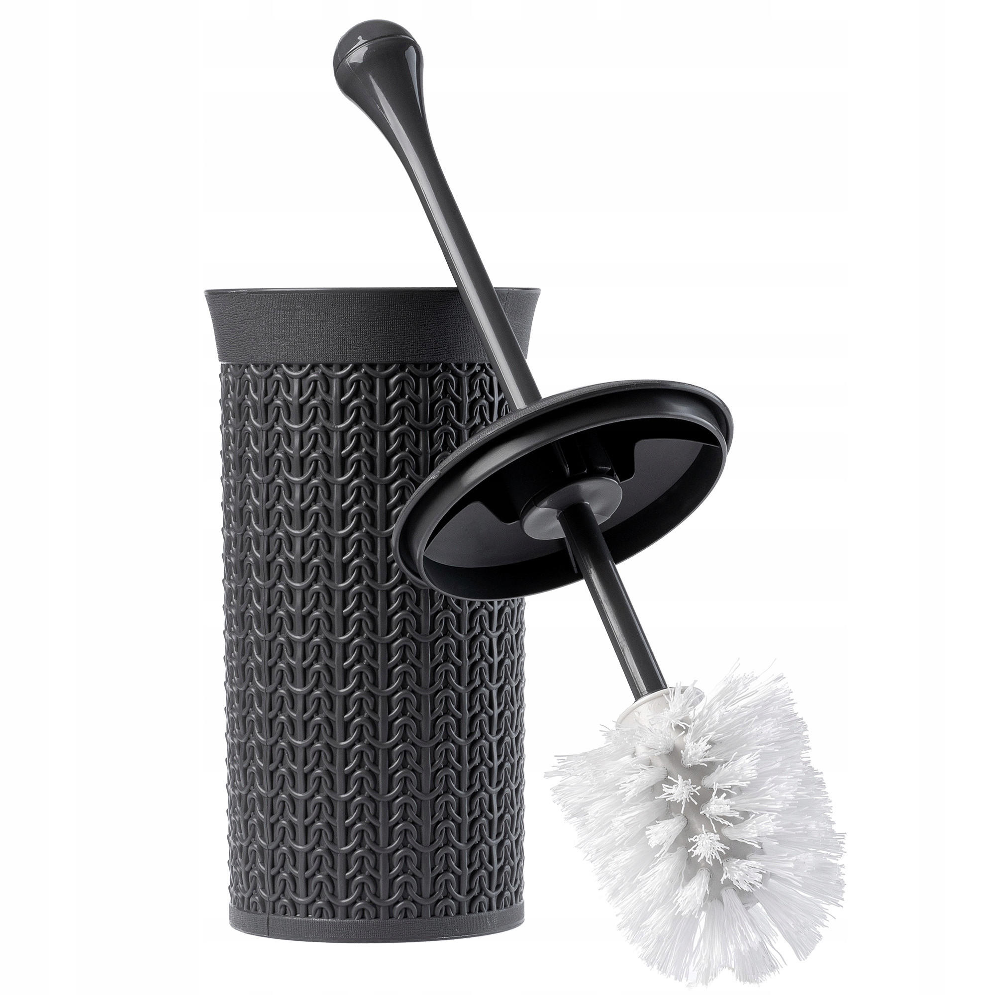 TOILETTENBÜRSTE mit Behälter, 40 cm, Graphit - Graphitfarben, Kunststoff (10/40cm) - KADAX