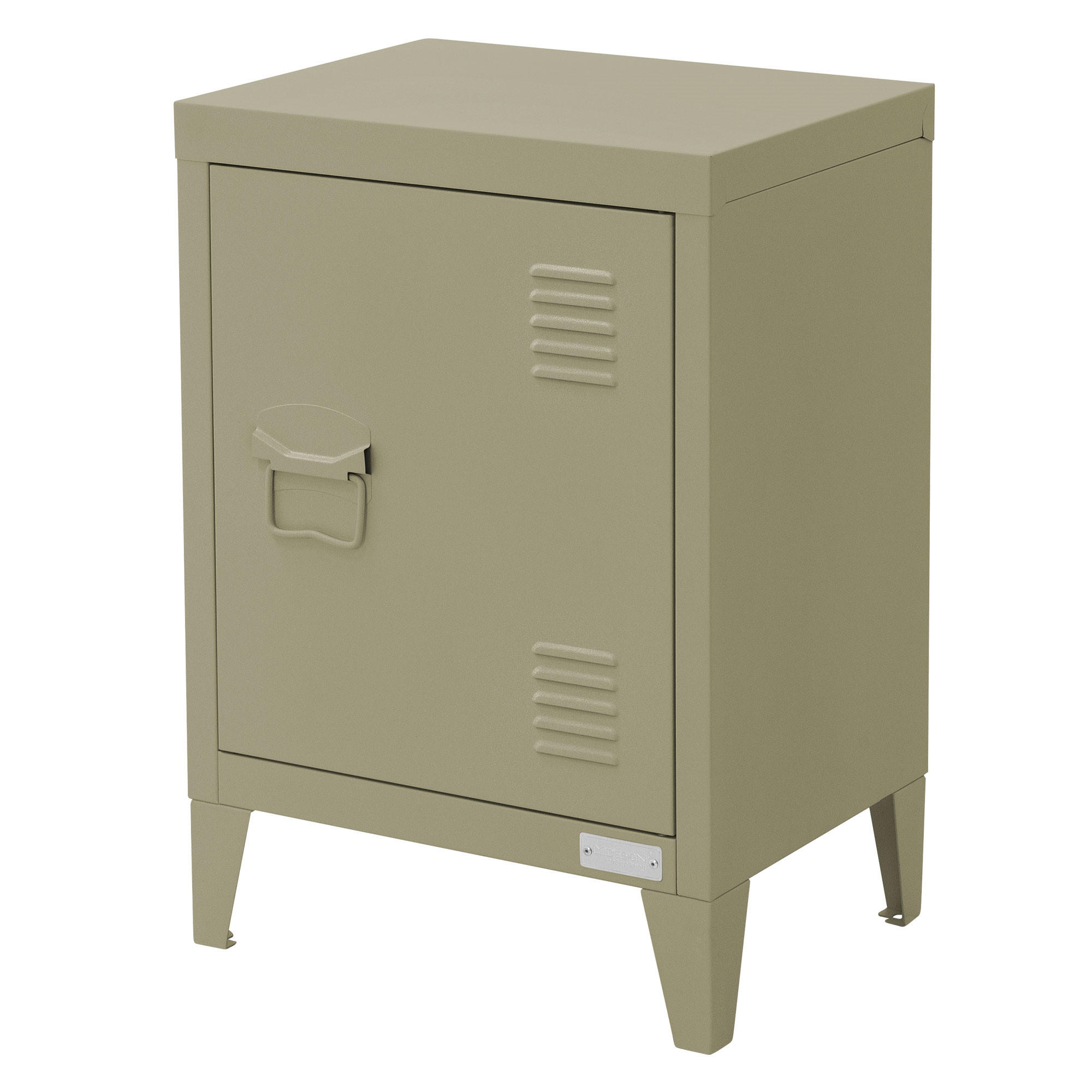 NACHTTISCH Olive 40x30x58 cm aus Stahl - Olivgrün, Metall (40/58/30cm) - ML-DESIGN