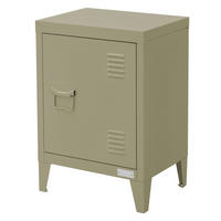 NACHTTISCH Olive 40x30x58 cm aus Stahl - Olivgrün, Metall (40/58/30cm) - ML-DESIGN